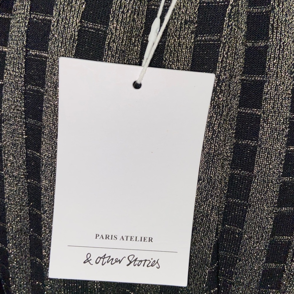 & Other Stories Black and Gray Striped Jumpsuit - Picture 7 of 9